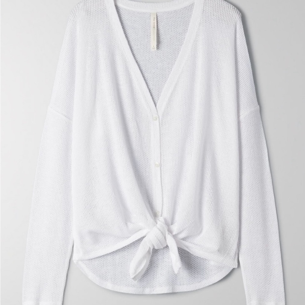 The Group by Babaton Aritzia Taurus White Longsleeve (w/ piling)